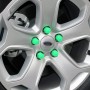 20 шт силиконовой световой автомобиль Hubcap (зеленый)