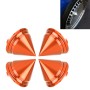 4 PCS Car Tyre Hub Centre Cap Cover (Orange)