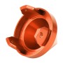 4 PCS Car Tyre Hub Centre Cap Cover (Orange)