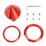 4 PCS Car Tyre Hub Centre Cap Cover (Red)