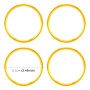 4 PCS Car Metal Wheel Hub Decoration Ring for BMW 5 Series 2018 (Gold)