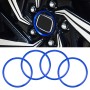 4 PCS Car Metal Wheel Hub Decoration Ring for BMW 5 Series 2018 (Blue)