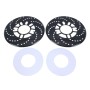 2 PCS Universal Aluminium Auto Car Wheel Disc Brake Racing Decorative Cover(Black)