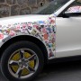 2 ПК Универсальный алюминиевый автомобильный колесный колесный колесный диск Discing Racing Decorative Cover (золото)