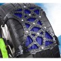 8 PCS Car Snow Tire Anti-skid Chains Winter Car Snow Tire Chains Wheel Chains Anti-skid Belt Thickened Anti-slip Chain Black Chains with Two Fixed Plate