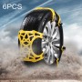 6 PCS Car Snow Tire Anti-skid Chains Winter Car Snow Tire Chains Wheel Chains Anti-skid Belt Thickened Anti-slip Chains with Effortless Wheel