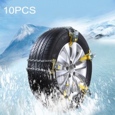 10 PCS Winter Car Snow Tire Anti-skid Chains Tyre Anti-slip Chains Metal Chains Gloves Snow Shovel Set for Family Car