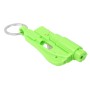 5 in 1 Car Emergency Hammer / Key Chain / Whistle / Light / Knife Broken Glass Portable Tool(Green)