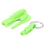 5 in 1 Car Emergency Hammer / Key Chain / Whistle / Light / Knife Broken Glass Portable Tool(Green)