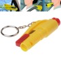 3-in-1 Rescue Tool Whistle + Seat Belt Cutter + Window Break Keychain(Yellow)