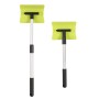 2 PCS Car Snow Shovel Retractable Car Snow Removal Shovel Snow Frosting Tool(Green)