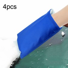 BY-485 4pcs Car Warm Glove Snow Shovel Emergency Vehicle Thickened Ice Shovel(Blue)