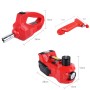 Roadside Emergency Kit Including 12V DC Electric Hydraulic Floor Jack with Inflatable Pump Emergency Hammer and Electric Impact Wrench Tool Set