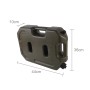 Gasoline Fuel Tanks Plastic 2.6 Gallon 10 Litres Auto Shut Off Fuel Cans Oil Container Emergency Backup(Army Green)