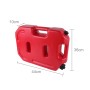 Gasoline Fuel Tanks Plastic 2.6 Gallon 10 Litres Auto Shut Off Fuel Cans Oil Container Emergency Backup(Red)