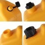 Gasoline Fuel Tanks Plastic 2.6 Gallon 10 Litres Auto Shut Off Fuel Cans Oil Container Emergency Backup(Yellow)