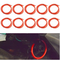 10PCS Motorcycle Modification Oil Pipe Rubber Gasoline Pipe, Length: 1m(Red)