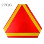 2 PCS Rear Truck Trailer Triangle Reflector Safty Warning Aluminum Board, Thickness: 1mm