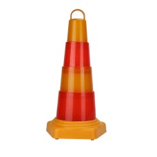 Portable Foldable LED Road Safety Road Cones Height: 42cm