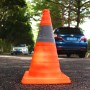 Car Telescopic Folding Road Cone Oxford Cloth Reflective Warning Sign