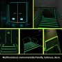 Reflective Glow Tape Self-adhesive Sticker Removable Luminous Tape Fluorescent Glowing Dark Striking Warning Tape(Green 20mmx3m)