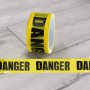 3 PCS Floor Warning Social Distance Tape Waterproof & Wear-Resistant Marking Warning Tape(Danger)