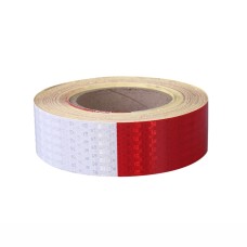 Red And White Car Reflective Film Annual Inspection Of The Car Body Stickers Road Reflective Barlights, Specification: A Roll