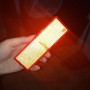 50 PCS Car Body Reflective Stickers Plastic Reflective Strip Reflector Truck Reflective Tablet Nonporous(Red)