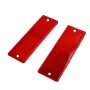 50 PCS Car Body Reflective Stickers Plastic Reflective Strip Reflector Truck Reflective Tablet With Holes(Red)