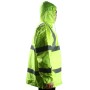 Outdoor Oxford Cloth Long Sleeve Warning Safety Reflective Waterproof Raincoat with Pockets(XL)