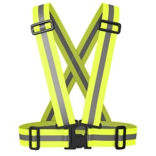 Night Riding Running Reflective Safety Vest (Neon Green)