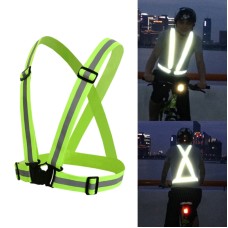 Night Riding Running Flexible Reflective Safety Vest(Green)