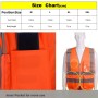 Multi-pockets Safety Vest Reflective Workwear Clothing, Size:L-Chest 118cm(Orange)