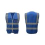 Multi-pockets Safety Vest Reflective Workwear Clothing, Size:M-Chest 112cm(Blue)