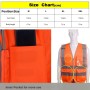 Multi-pockets Safety Vest Reflective Workwear Clothing, Size:M-Chest 112cm(Yellow Blue)