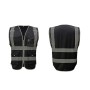 Multi-pockets Safety Vest Reflective Workwear Clothing, Size:XL-Chest 124cm(Black)