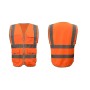 Multi-pockets Safety Vest Reflective Workwear Clothing, Size:XL-Chest 124cm(Orange)