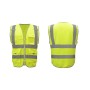Multi-pockets Safety Vest Reflective Workwear Clothing, Size:XL-Chest 124cm(Yellow)