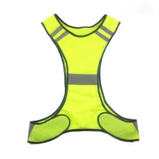 Sports Reflective Vest Night Running Outdoor Reflective Clothing Traffic Safety Reflective Vest, Style: Without Led(Fluorescent Yellow)