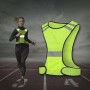 Sports Reflective Vest Night Running Outdoor Reflective Clothing Traffic Safety Reflective Vest, Style: Without Led(Fluorescent Yellow)