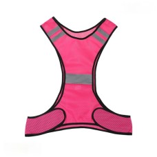 Sports Reflective Vest Night Running Outdoor Reflective Clothing Traffic Safety Reflective Vest, Style: Without Led(Pink)