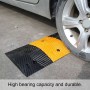 Trapezoidal Two-in-one Herringbone Rubber Speed Bump, Size: 50x35x5cm