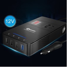 XPower T1A 250W DC 12V to AC 220V Car Multi-functional Digital Display Power Inverter 4 USB Ports 8.0A Charger Adapter + Negative Ions Air Cleaner