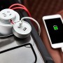 Оригинальный xiaomi mijia 100w -портативный автомобильный инвертор Car Power Converter DC 12V в AC 220V с 5 В/2,4A Двойным USB -портом Car Charger (белый)