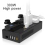 200W DC 12V/24V to AC 220V Car Multi-functional 7288 Correction Wave Power Inverter 6 USB Ports QC3.0 Fast Charger Adapter