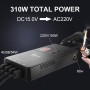XPower T1C 310W DC 12V to AC 120V / DC 24V to AC 220V New Energy Car Multi-functional Digital Display Power Inverter