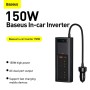 Baseus CRNBQ-A01 150W 120 В инвертор в автомобиле, тип вилки: eu Plug (Black)