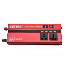 XUYUAN 2000W Car Inverter with USB Display Converter, Specification: 12V to 220V