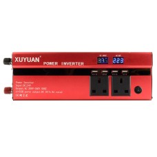 XUYUAN 1200W Car Inverter with USB LED Display Charging Converter, UK Plug, Specification: 24V to 220V