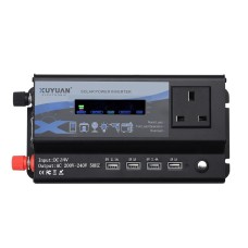 Xuyuan 4000 Вт инвертор светодиод красочный атмосферу Light 4 USB-зарядка, британский платечный аппарат, спецификация: 24V-220V